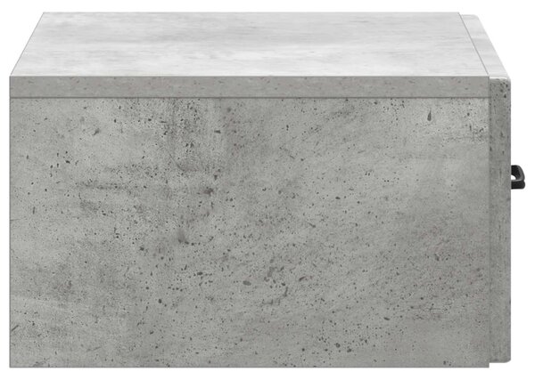 Fali éjjeli szekrény Betonszürke 49 x 34,5 x 20 cm Szerelt Fa