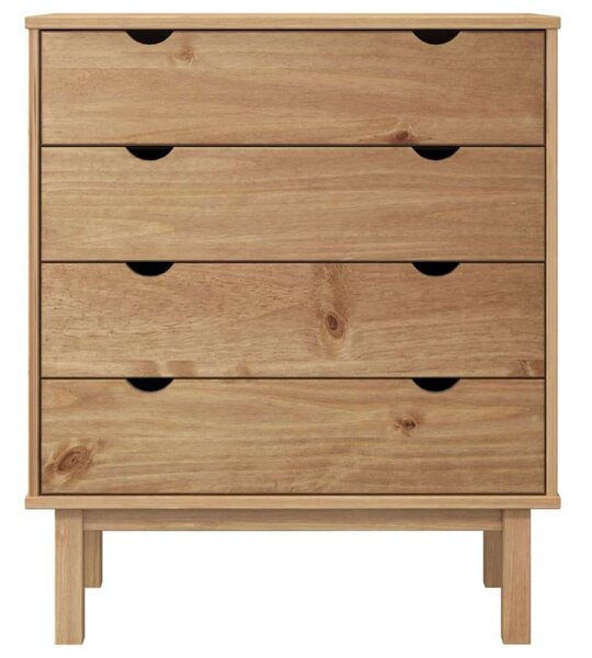 VidaXL Fiókos Szekrény - Tömör Fenyő - 76,5x39,5x90 cm
