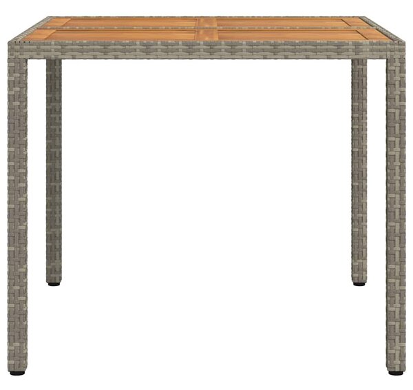 Kerti Asztal Szürke 90 x 90 x 75 cm polirattan