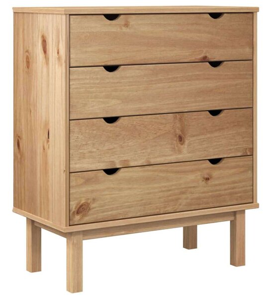 VidaXL Fiókos Szekrény - Tömör Fenyő - 76,5x39,5x90 cm