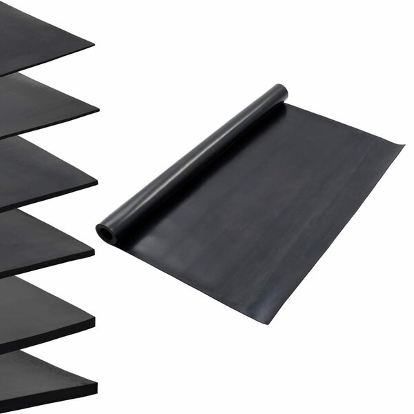 Padló Szőnyeg Fekete 1,2 x 2 m Gumi
