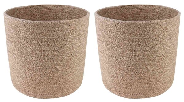 Növényi Cserép Készlet 2 pcs Természetes Ø 28 x 28 cm