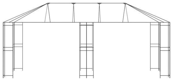 Pavilon váz pavilon anyag nélkül 6 x 3 m Fekete Acél