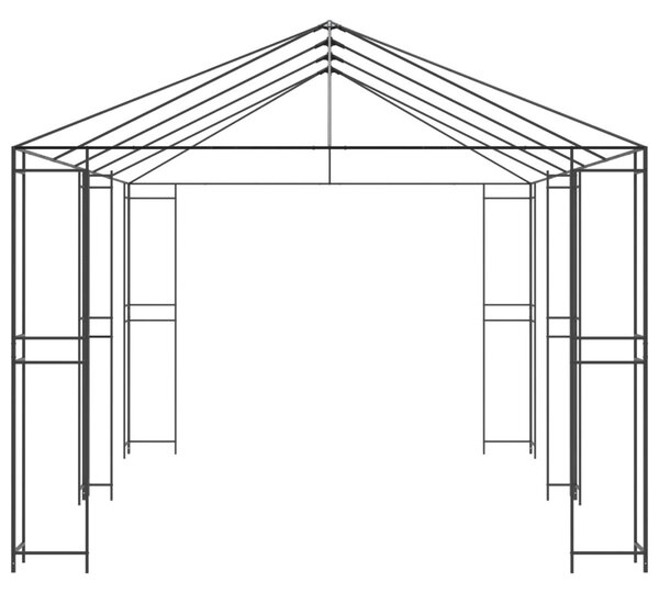 Pavilon váz pavilon anyag nélkül 6 x 3 m Fekete Acél