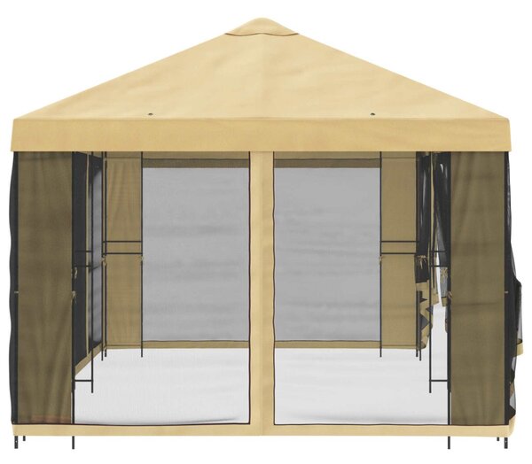 Kerti pavilon oldalfalakkal 6 x 3 m Krémszínű