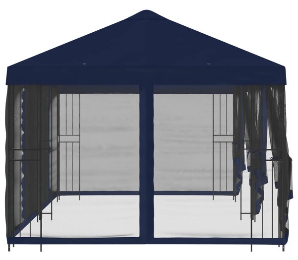 Oldalfalas pavilon 6 x 3 m Kék Poliészter és acél 190 gsm