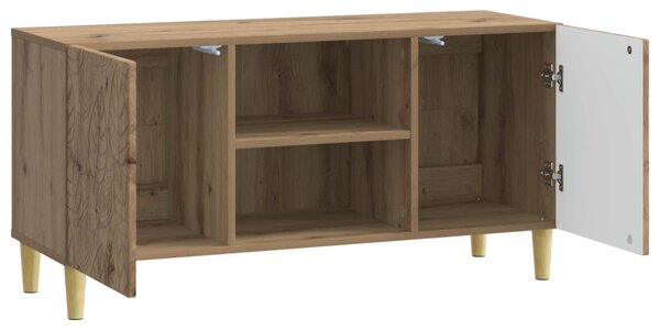 TV szekrény 102 x 34,5 x 50 cm Kézműves Tölgy Szerelt Fa