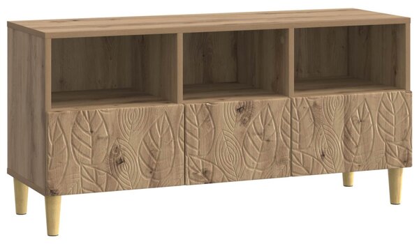 TV szekrény 102 x 34,5 x 50 cm Kézműves Tölgy Szerelt Fa