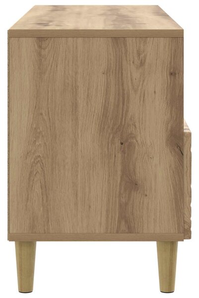 TV szekrény 102 x 34,5 x 50 cm Kézműves Tölgy Szerelt Fa