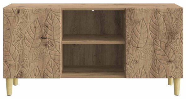 TV szekrény 102 x 34,5 x 50 cm Kézműves Tölgy Szerelt Fa