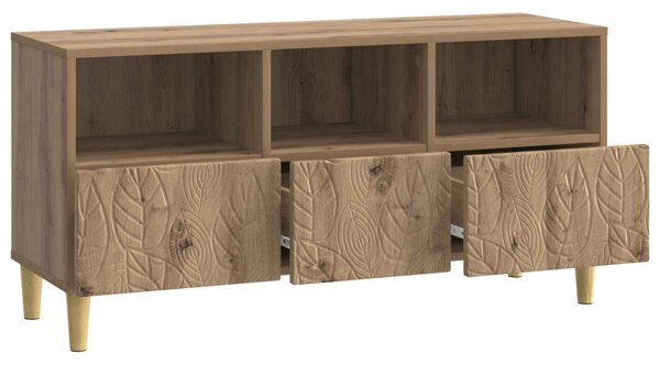 TV szekrény 102 x 34,5 x 50 cm Kézműves Tölgy Szerelt Fa