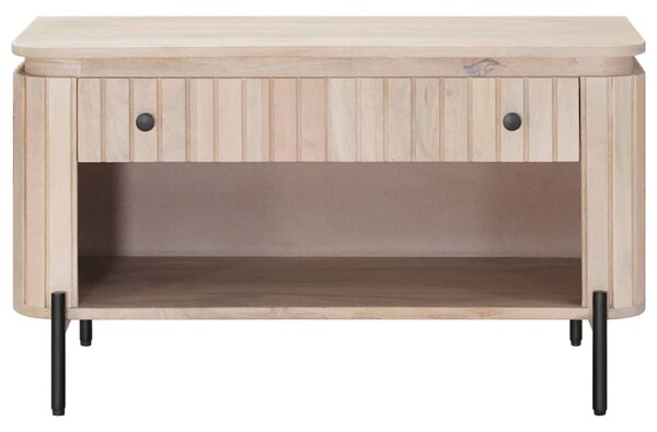 Cipőpad fiókkal 85 x 37 x 48 cm Tömör Mangófa és Műszaki Fa