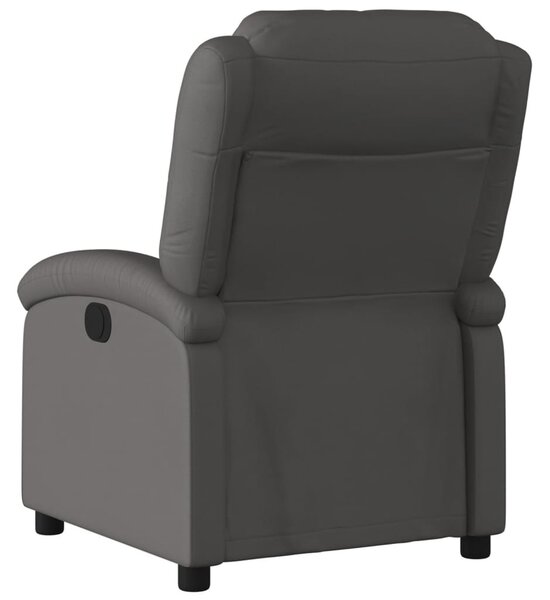 Szürke valódi bőr relaxfotel