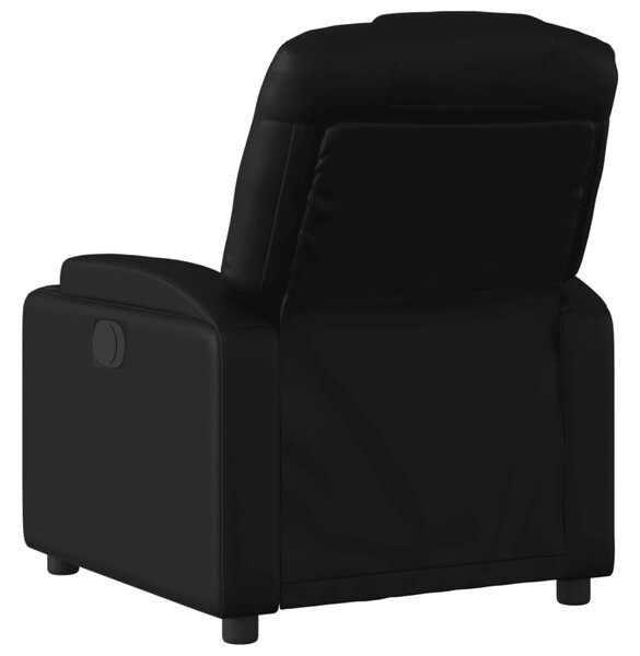 Fekete műbőr relaxfotel