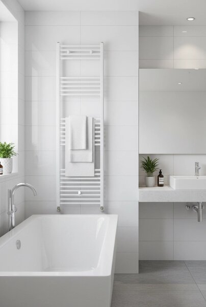 Törölközőszárító radiátor - Viva Platinum Therm - EGYENES - fehér - 500 x 1800 mm