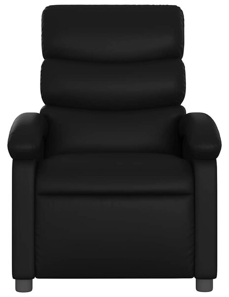 Fekete műbőr relaxfotel
