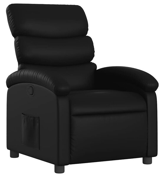 Fekete műbőr relaxfotel