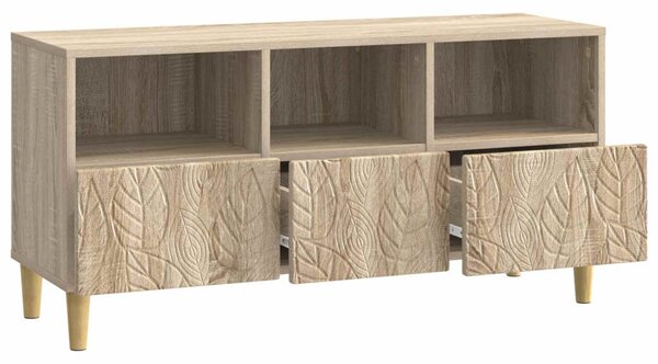 TV szekrény 102 x 34,5 x 50 cm Sonoma Tölgy Szerelt Fa