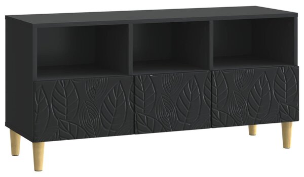TV szekrény 102 x 34,5 x 50 cm Fekete Szerelt Fa