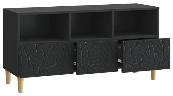 TV szekrény 102 x 34,5 x 50 cm Fekete Szerelt Fa