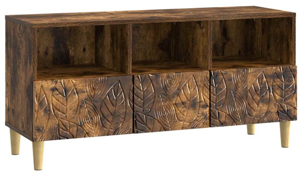 TV szekrény 102 x 34,5 x 50 cm Füstös Tölgy Szerelt Fa