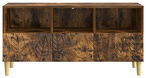 TV szekrény 102 x 34,5 x 50 cm Füstös Tölgy Szerelt Fa