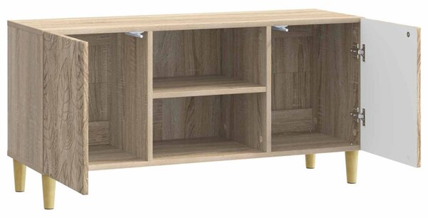 TV szekrény 102 x 34,5 x 50 cm Sonoma Tölgy Szerelt Fa