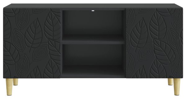 TV szekrény 102 x 34,5 x 50 cm Fekete Szerelt Fa