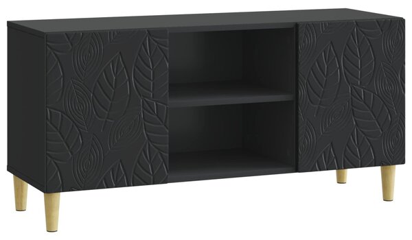 TV szekrény 102 x 34,5 x 50 cm Fekete Szerelt Fa