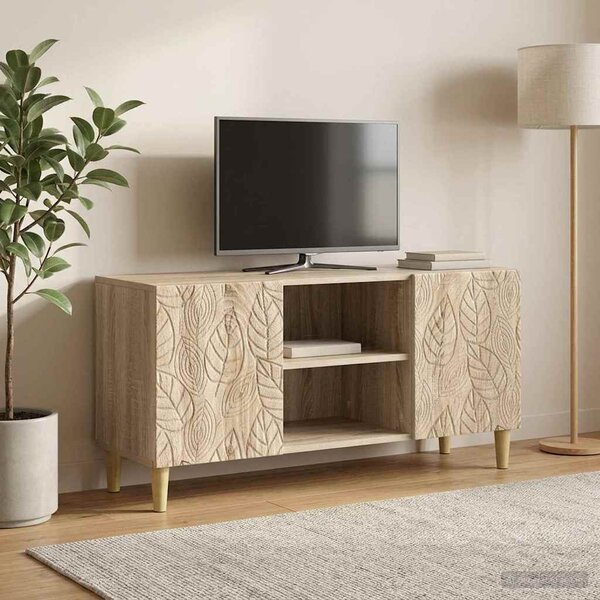 TV szekrény 102 x 34,5 x 50 cm Sonoma Tölgy Szerelt Fa
