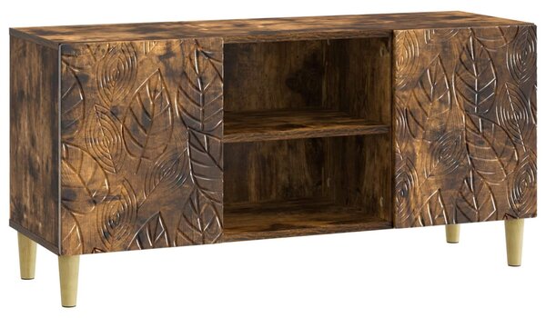 TV szekrény 102 x 34,5 x 50 cm Füstös Tölgy Szerelt Fa