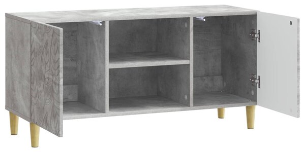 TV szekrény 102 x 34,5 x 50 cm Betonszürke Szerelt Fa