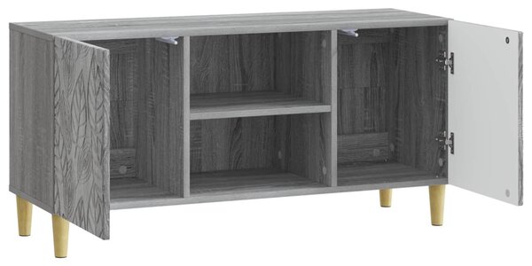 TV szekrény 102 x 34,5 x 50 cm Szürke Sonoma Szerelt Fa