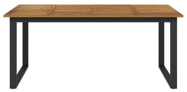 Tömör akácfa kerti asztal U-alakú lábakkal 180 x 90 x 75 cm
