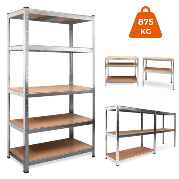 Jurhan HEAVY nagy teherbírású polc, max 875kg, 90x40x180cm, ezüst