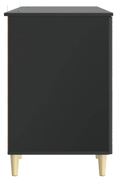 Asztal Fekete Szerelt Fa 142,5 x 50 x 75 cm