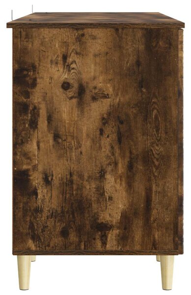 Asztal Füstös Tölgy Szerelt Fa 142,5 x 50 x 75 cm
