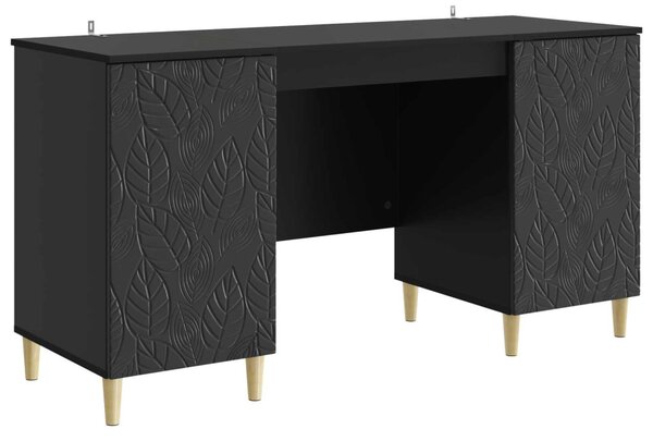 Asztal Fekete Szerelt Fa 142,5 x 50 x 75 cm