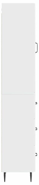 Szekrény szett 2 pcs Magasfényű Fehér 33 x 34,5 x 90 cm