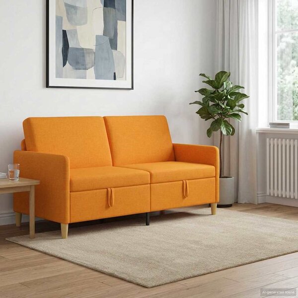 Tárolós Kanapé Sötét sárga 172 x 78 x 87 cm Poliészter
