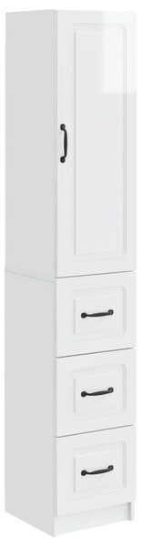 Szekrény szett 2 pcs Magasfényű Fehér 33 x 34,5 x 87 cm