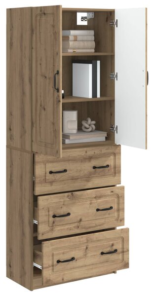 Szekrény szett 2 pcs Kézműves Tölgy 66 x 34,5 x 87 cm