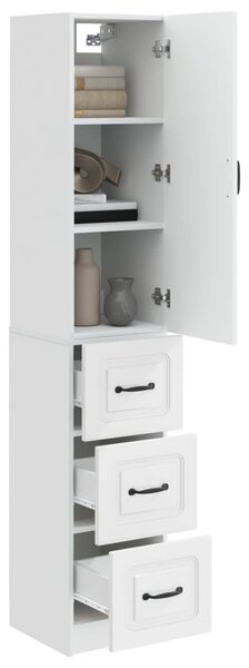 Szekrény szett 2 pcs Magasfényű Fehér 33 x 34,5 x 87 cm
