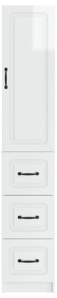 Szekrény szett 2 pcs Magasfényű Fehér 33 x 34,5 x 87 cm