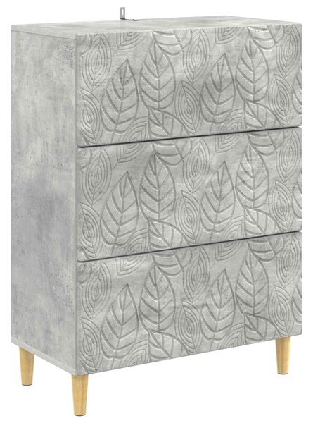 Fiókos szekrény Betonszürke 66 x 34,5 x 90 cm Szerelt Fa
