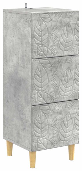 Fiókos szekrény Betonszürke 33 x 34,5 x 90 cm Szerelt Fa