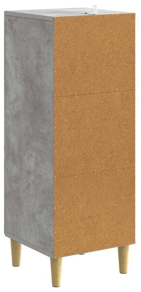Fiókos szekrény Betonszürke 33 x 34,5 x 90 cm Szerelt Fa