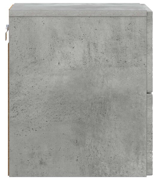 Fali éjjeli szekrény Betonszürke 34,5 x 33 x 40 cm Szerelt Fa