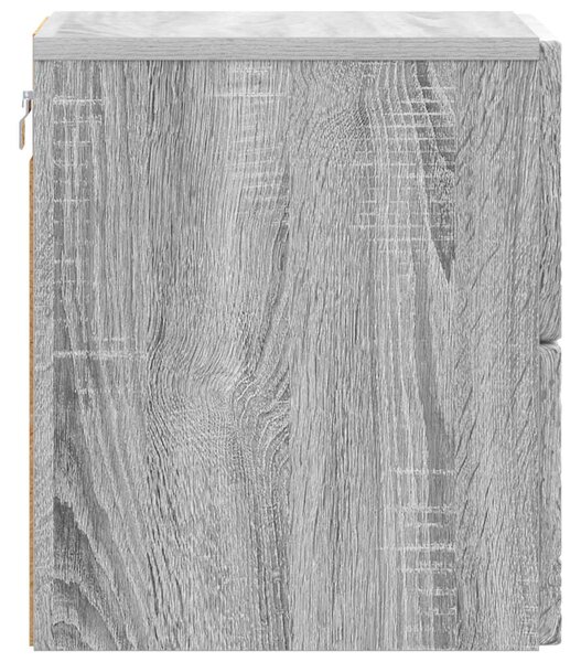 Fali éjjeli szekrény Szürke Sonoma 34,5 x 33 x 40 cm Szerelt Fa