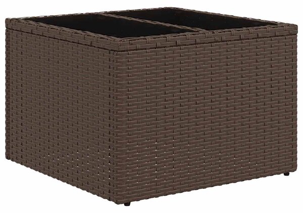 8 db barna polyrattan kerti kanapégarnitúra párnákkal